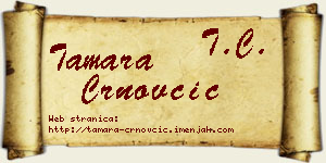 Tamara Crnovčić vizit kartica